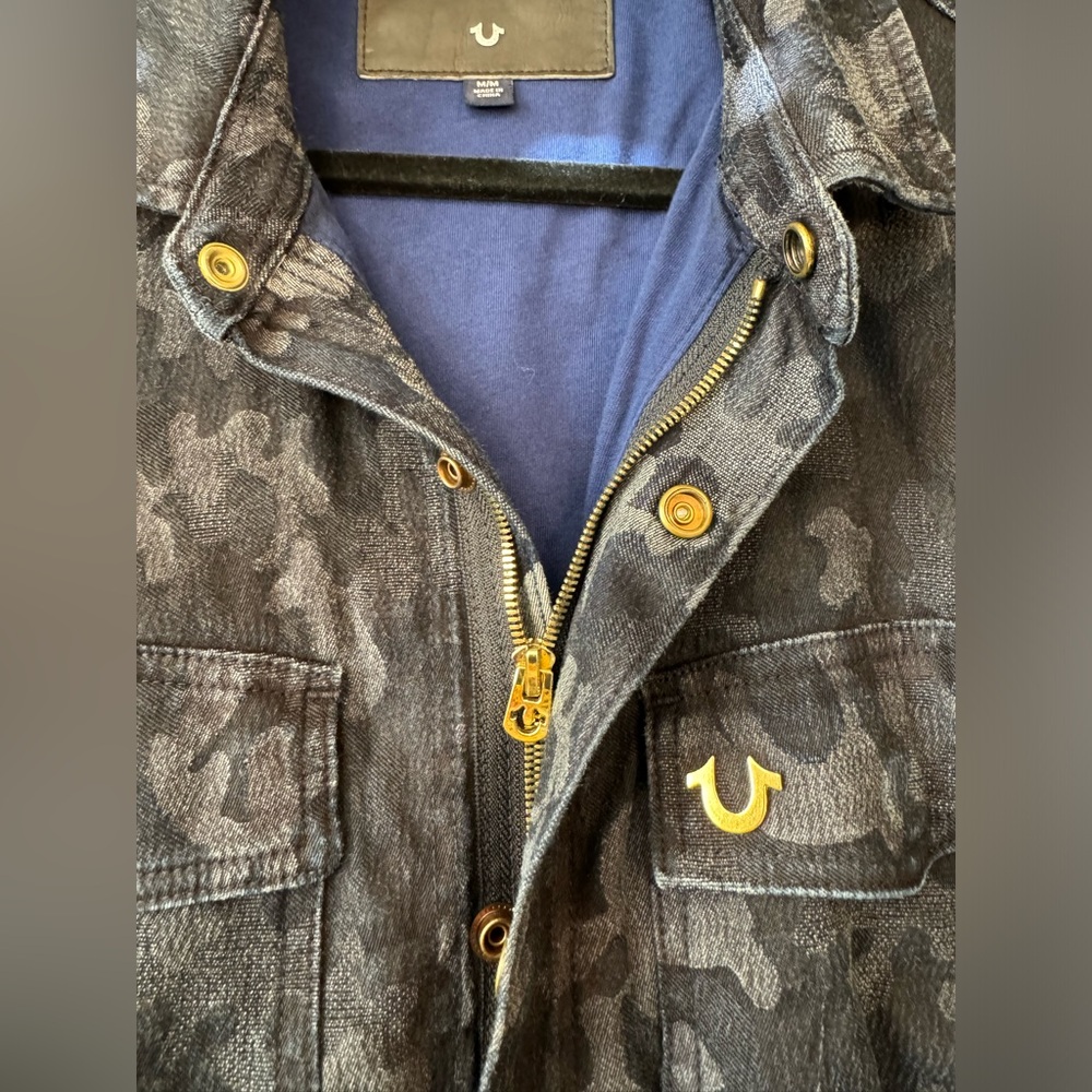 True Religion Camo Print Field Jacket Sz M - Picture 6 of 8